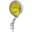 1940 Chrome Fog Light with Amber Glass Lens; Chrome Bracket