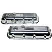 1965-74 Chevy; Finned Valve Covers; Big Block 396, 427, 454; Polished Aluminum; 3" Tall