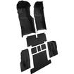 1971-75 Chevrolet Corvette; Coupe; Automatic; Complete Molded Carpet Set; w/ Heel Pad; Loop; Black