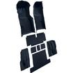 1971-75 Chevrolet Corvette; Coupe; Automatic; Complete Molded Carpet Set; w/ Heel Pad; Loop; Dark Blue