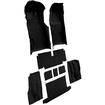 1971-72 Chevrolet Corvette; Roadster; Automatic; Complete Molded Carpet Set; w/ Heel Pad; Loop; Black