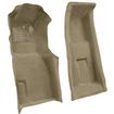 1971-75 Chevrolet Corvette; 4-Speed; Front Molded Carpet Set; w/ Heel Pad; Cutpile; Medium Saddle