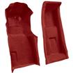 1971-75 Chevrolet Corvette; 4-Speed; Front Molded Carpet Set; w/ Heel Pad; Cutpile; Oxblood
