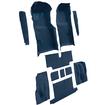 1973-75 Chevrolet Corvette; Roadster; Automatic; Complete Molded Carpet Set; w/ Heel Pad; Cutpile; Mass Backing; Royal Blue