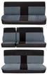 1981-91 Suburban Base Model Standard Encore/Regal Velour Bench Seat Upholstery Set - Black / Silver