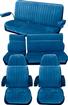 1981-91 Suburban Silverado Style - Encore / Regal Velour Upholstery Set - Navy Blue / Blue