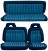 1992-95 GM Pickup Truck with Extended Cab - Encore Velour Upholstery Set - Navy Blue / Royal Blue