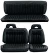 1992-95 GM Pickup Truck with Extended Cab - Deluxe Vinyl Upholstery Set - Ebony / Black