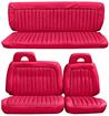 1992-95 GM Pickup Truck with Extended Cab - Deluxe Vinyl Upholstery Set - Red