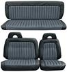 1992-95 GM Pickup Truck with Extended Cab - Deluxe Vinyl Upholstery Set - Ebony/Granite