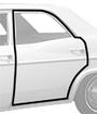1965-66 Impala / GM Fullsize; Door Frame Weatherstrip Seal; 4 Door Sedan; Rear; Pair 