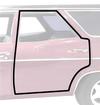 1965-66 Impala, GM Fullsize; Rear Door Frame Weatherstrip; 4-Door Station Wagon; Pair
