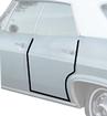 1965-66 Impala / Full-Size; Rear Door Frame Weatherstrip; 4 Door Hardtop; Pair