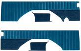 1987-1991 Blazer, Jimmy; Rear Interior Panel Set; Encore Velour with Pleats and Carpet; Royal Blue / Blue