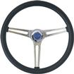 Classic Nostalgia Black Foam Steering Wheel With Bowtie Cap 3 Spoke (15" Dia)
