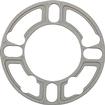 Wheel Spacer; Die Cast Aluminum; 4 Lug 4.25" to 4.75" Bolt Circle; 3/16" Thick