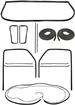 1960-63 Chevy, GMC Pickup Truck; Weatherstrip Set, with Metal Framed Door Glass; without Trim Groove