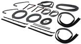 1978-1980 Chevy, GMC Pickup Truck; Complete Weatherstrip Set; with Solid Black Rear Seal