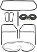 1960-1963 Chevy, GMC Pickup Truck; Complete Weatherstrip Set; without Trim Groove; without Metal Framed Door Glass