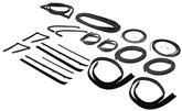 1978-1980 Chevy, GMC Pickup Truck; Complete Weatherstrip Kit; with Chrome Lock Strips