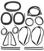 1985-1991 Chevrolet, GMC Pickup Truck; Weatherstrip Kit; with Chrome Lockstrips; 2 Door Standard Cab & 4 Door Crew Cab
