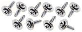 Washer Head Chrome Trim Screw, #8 x 3/4" With Large Countersunk Free Spinning Washer, 10 Piece Set
